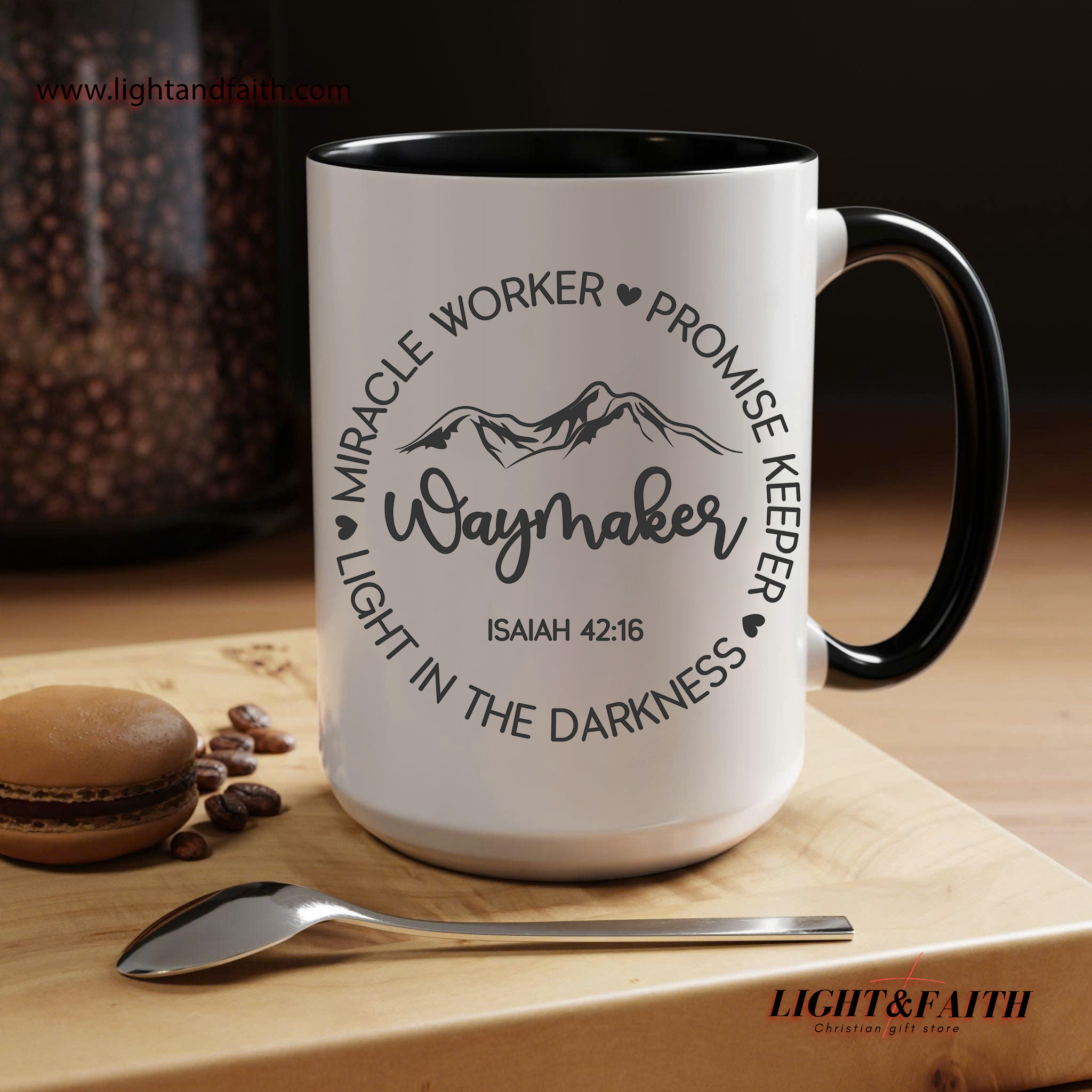 Waymaker Mug – Isaiah 42:16 Bible Verse Mug, Christian Miracle Worker Faith Gift MULAF44